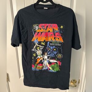 Mad Engine Star Wars Mens' Star Duel Luke and Leia Comic Tshirt